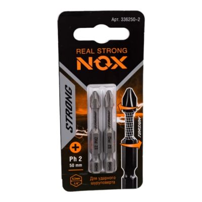 Бита PH 2х50 E 6,3 torsion "NOX STRONG" 336250-2