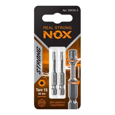 Бита TX-15-50 E 6,3 torsion "NOX STRONG" 339155