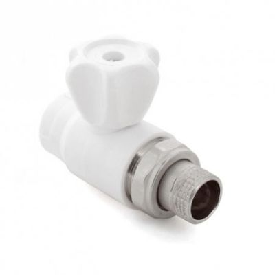 Кран шаровой для радиатора полипропилен 20х1/2" прямой (10/50) РТП