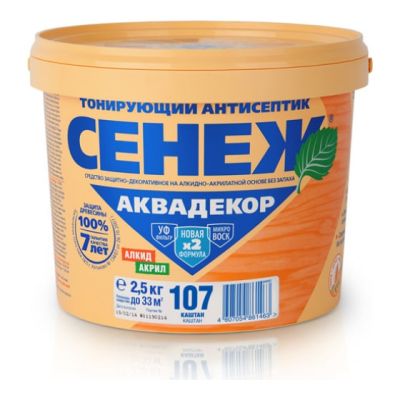 Х2-107 (каштан) -2,5 кг - Сенеж Аквадекор