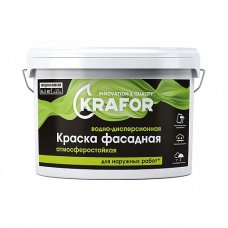 Краска В/Д фасадная 6,5кг (1) Krafor (салат)
