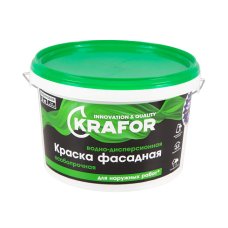 Краска В/Д фасадная 3кг (1) Krafor (салат)