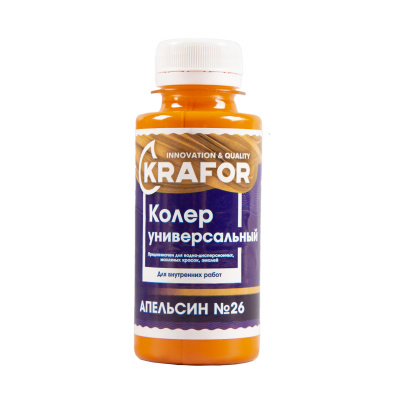 Колер универсальный №26 апельсин 100мл (6/108) "Krafor"