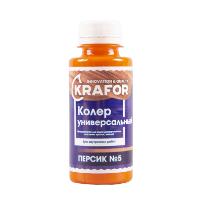Колер универсальный №5 персик 100мл (6/108) "Krafor"